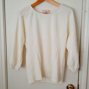 White small long sleeve top